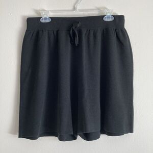 J. Crew Womens Silk Blend High Waisted Knit Sweater Shorts Black Size Large